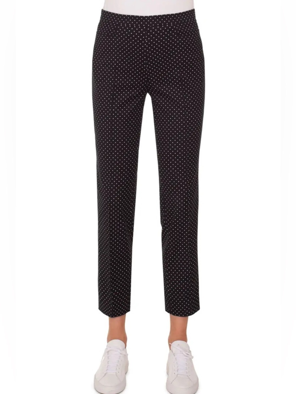 Akris Punto Black Mini Dot Slim Pants US 6